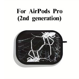 TEMU For AirPods 1/2/3, for Airpods Pro 1/2, 생일 선물, 여자 친구, 남자 친구, 친구 또는 자신을 위한 Grids & Spiders 그래픽 이어폰 케이스