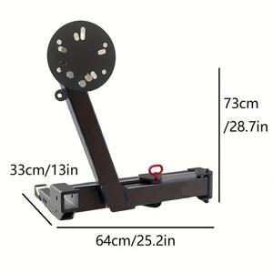 TEMU 1pc 스페어 타이어 캐리어 마운트, 고강도 탄소강, 후면 배치, 50x50mm 트레일러 리시버에 적합, 최대 150kg 지지