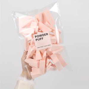 TEMU 파우더용 웨지 메이크업 스펀지 50팩 세트 - 라텍스 프리, 무향료, 액체/크림 및 파우더 사용 가능 - 페이스트 색상(보라색, 핑크, 복숭아색, 블루, 그린, 옐로우, 레드, 오렌지, 연한 파랑, 진회색) - 모든 밝은 베이지 타입