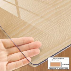 TEMU 1개 PVC 투명 테이블보 - 2.0mm 두께, & 스크래치 방지, 가정 및 호텔 식탁에 완벽