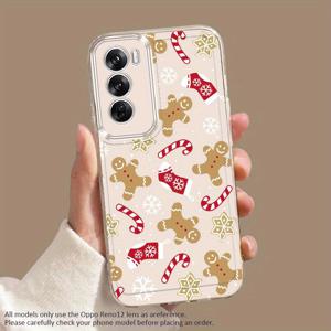 TEMU 크리스마스 스틱 눈꽃 양말 남성용 폰 케이스 Oppo A3 A3 Pro A3X A16 A17K A38 A40 A55 A57 A57S A58 A60 A76 A77S A78 A79 A80 5G A95 A98 Reno 5 8T Pro 12F에 적합 만화 투명 방탄 풀 커버 TPU 모바일 폰 케이스 심플 패션 충격 방지 소프트 쉘 보호 케이스 창의적