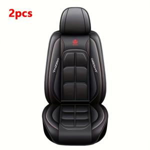 TEMU 2팩 럭셔리 인조 가죽 자동차 시트 커버, 세단, SUV 및 트럭용 유니버설 피트, 니트 소재, 손세탁 가능, 필러 없음, 세련된 차량 인테리어 액세서리