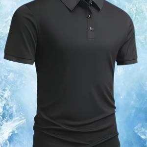 TEMU 남성용 스타일리시 캐주얼 폴로 셔츠 - 5가지 색상, 반팔, 편안한 폴리에스터 원단, 비즈니스, 여행, 일상, 데이트 및 가정용으로 완벽, 여행 필수품 | 캐주얼 스타일 | 폴리에스터 원단