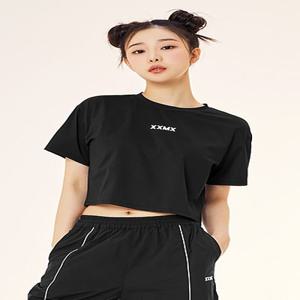 에코덱스 크롭 숏슬리브 블랙