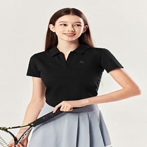 에코덱스 오픈 칼라 숏슬리브 블랙