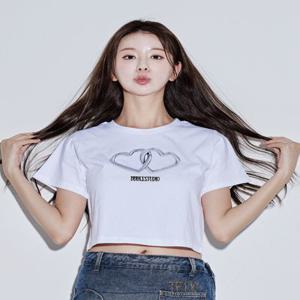 [비비비] 커플하트 CROP TEE (2 Colors)