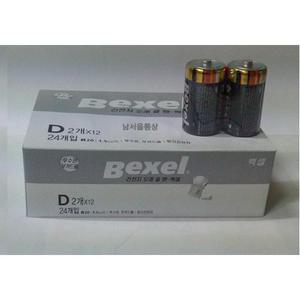 총판/벡셀건전지 dm/r20/1.5v /1통 벡셀 망간 D형 24개