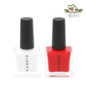 꽃소니 지오닉스 시험 네일폴리쉬 레드 화이트