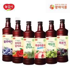 광야 음료베이스 970ml/오미자감식초/매실청/복숭아홍차/솔잎감식초/블루베리