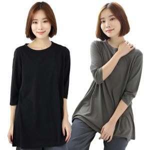 위스  1639TS-기본칠부 티/칠부/라운드/빅사이즈/스판