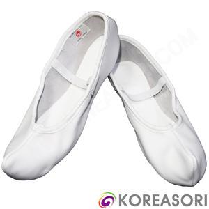 흰색 코있는 흰색 무광 소가죽 굽없는 무용슈즈 코슈즈 / SOP-SJA111X