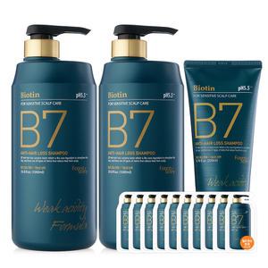 B7 탈모 샴푸 1000ml+1000ml+200ml+샴푸10매