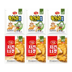 하림 용가리치킨 300g 3봉 + 치킨너겟 300g 3봉