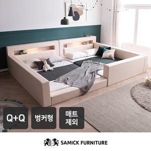 [삼익가구]렉스 LED 벙커형 패밀리 침대 Q+Q(매트제외)