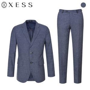 [제스](제스) 린넨혼방 마이크로체크패턴 슬림핏 정장세트 (X9BSU3915_S)