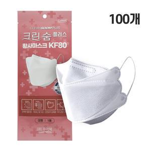 퓨어텍 크린숨 플러스 황사마스크 KF80 보건용 100매