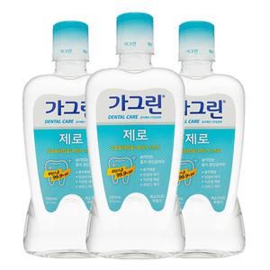 가그린 제로 750mlX3개 가글 구강청결제