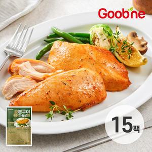[굽네 오통닭]치킨맛 오븐구이 통 닭가슴살 오리지널 110g*15팩 CQ04