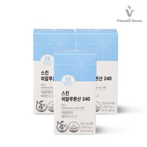 비타민하우스 스킨 히알루론산 240 1000mg x 60정 3개