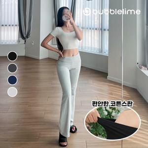 [버블라임] 코튼소프트 기본 부츠컷 나팔바지 레깅스 요가복_A03