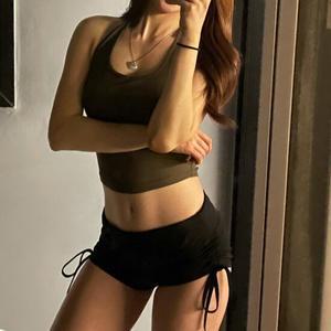 [버블라임] 리플렉스 사이드 스티어링 숏팬츠 요가복 스피닝_D03