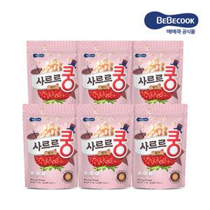 [베베쿡] 사르르쿵 딸기 6봉 아기과자 간식