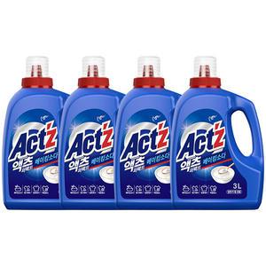 액츠 퍼펙트 액체세제 베이킹 용기, 3L, 4개