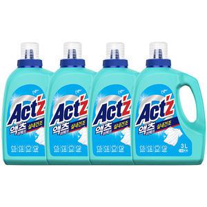 액츠 퍼펙트 실내건조 액체세제 드럼 용기, 3L, 4개