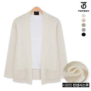 [탑보이][탑보이] [당일출고] 썸머 린넨 시스루 오버핏 가디건 (ADD061)