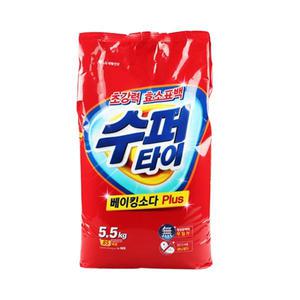 슈퍼타이 5.5kg 리필용 베이킹소다 묵은때 제거 찬물세척 표백플러스 세탁세제