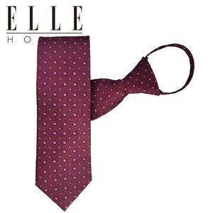갤러리아 [ELLE HOMME] 엘르옴므 실크 자동/지퍼 넥타이 - 키치 와인 8cm