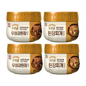 백설 다담 된장찌개양념 530g 2개+우렁강된장양념 500g 2개