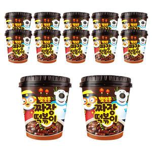 에스제이서진 뽀로로 짜장 컵 떡볶이 110g 12개 어린이 간식