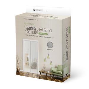 프리미엄 자석모기장 중형 100x210cm 화이트 블랙 현관방충망 자석 현관문방충망 문발