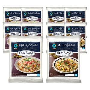 청정원 호밍스 대게와 랍스터 볶음밥, 210g, 5개 + 소고기볶음밥, 210g, 5개