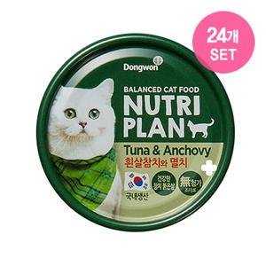 뉴트리플랜 습식캔 흰살참치와 멸치 160g x24개 (set)