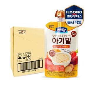 [일동후디스][소비기한 25.12.28] 후디스 아이얌 아기밀 닭감자고구마 진밥 100g 10개