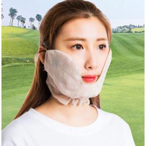 여름 라운딩 피부 보호 망사 안면 마스크 골프 운동 가리개 차단 클라바 UV