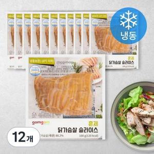 곰곰 훈제 닭가슴살 슬라이스 (냉동) 100g, 12개 one option