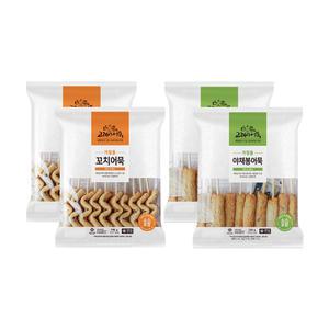 고래사 가정용 꼬치어묵 296g, 2개 + 가정용 야채 꼬치어묵 296g, 2개