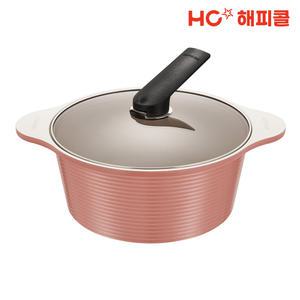 [본사직영] 해피콜 아르보 블랑 28cm 특대곰솥냄비 옐로우핑크
