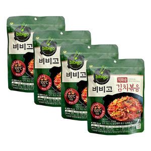 CJ제일제당 비비고 김치볶음 150g X 4봉 캠핑요리 밑반찬 간편식