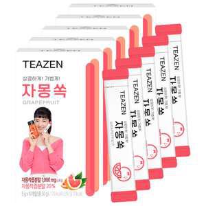 [소비기한 임박] 티젠 자몽쏙, 10스틱입, 5개