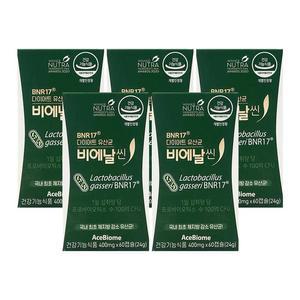 유산균 비에날씬 400mg x60캡슐x5박스