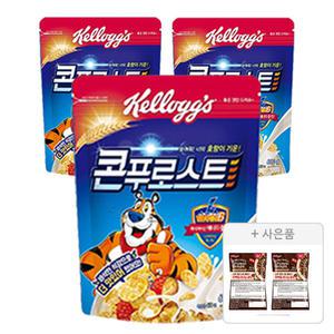 켈로그 콘푸로스트 600g, 3개+증정(다크초코 프로틴 딜라이트 50g, 2개)
