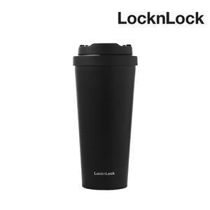 락앤락 데일리 원터치클립 텀블러 550ml 블랙 스텐 보온 보냉 손잡이 차량용 LHC3249NBLK