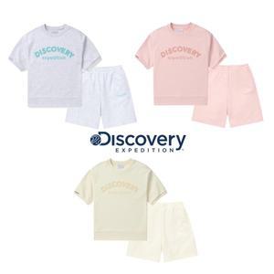 [디스커버리키즈](타임스퀘어점패션관)[정상가 49,000원] 키즈 컬러 트레이닝 반팔, 반바지 2종택1