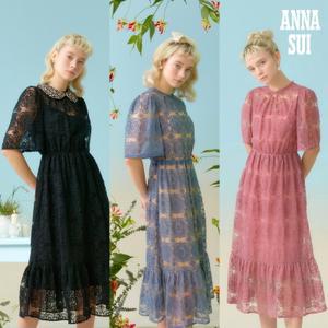ANNA SUI 로맨틱 레이스 원피스+이너슬립 2종