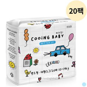 쿠잉 베러업 밴드형 아이 기저귀 대형 26p 20팩