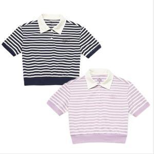 [행텐주니어][모다부평]행텐주니어 여아 크롭수피마 스트라이프티셔츠/14470-130-402-31